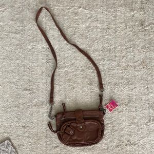 Candies Miranda Washed Cognac Crossbody